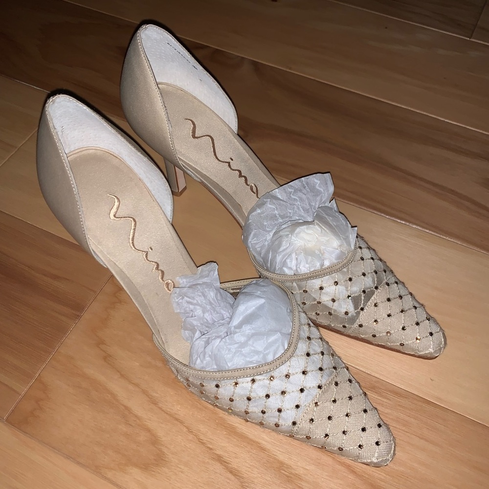 Sparkly Nude Heels